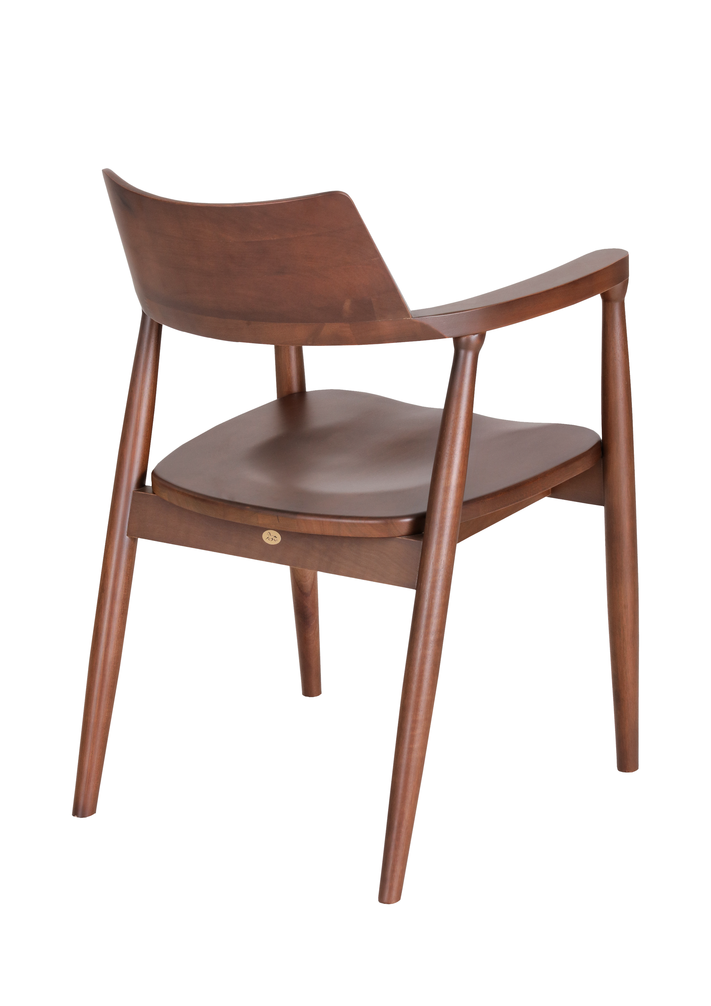 UWW_Fendi Wooden seat Dining Chair BO_Back view