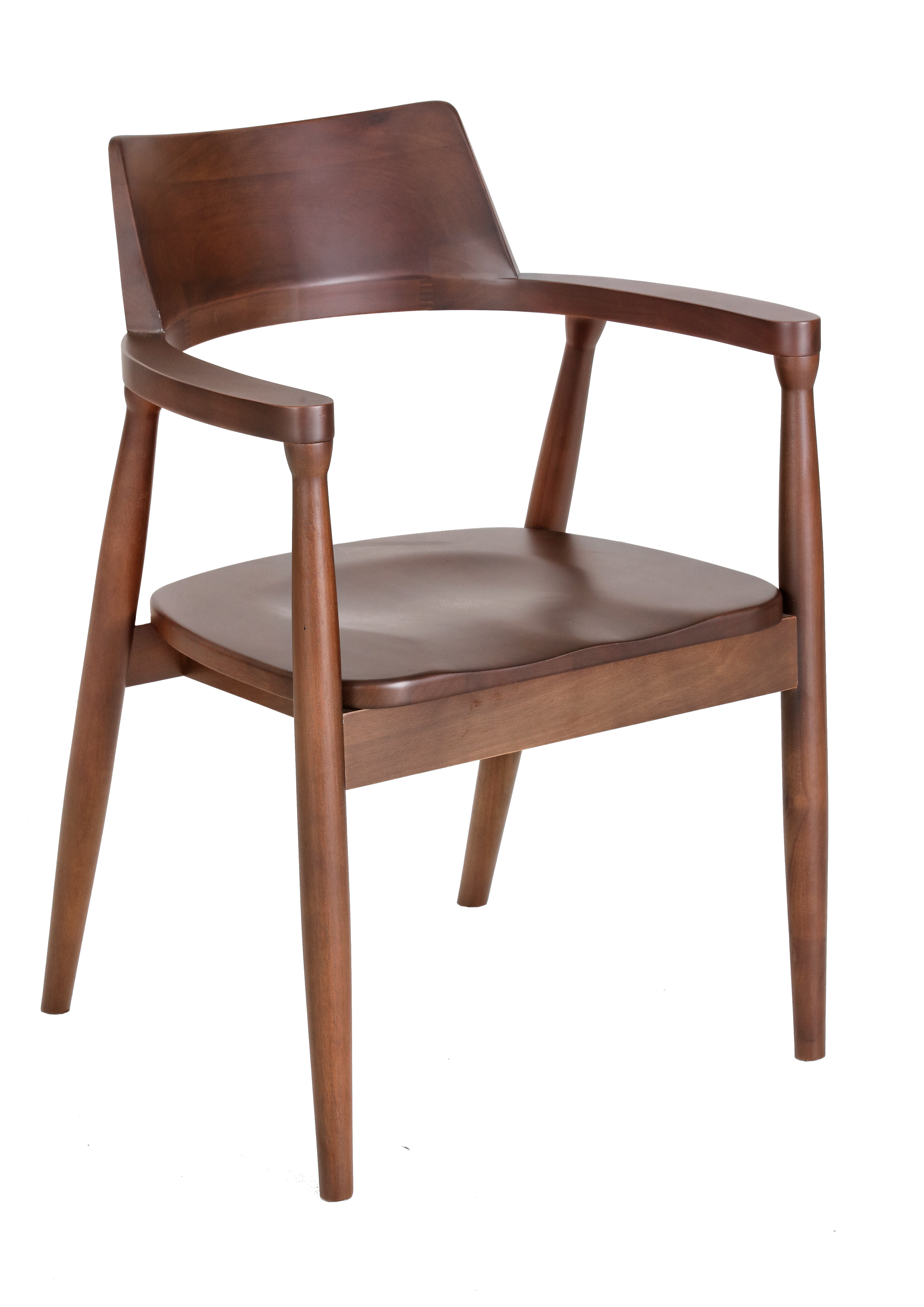 UWW_Fendi Wooden seat Dining Chair BO_Isometric view